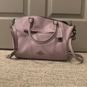 Coach zip-up medium satchel purse in lavender